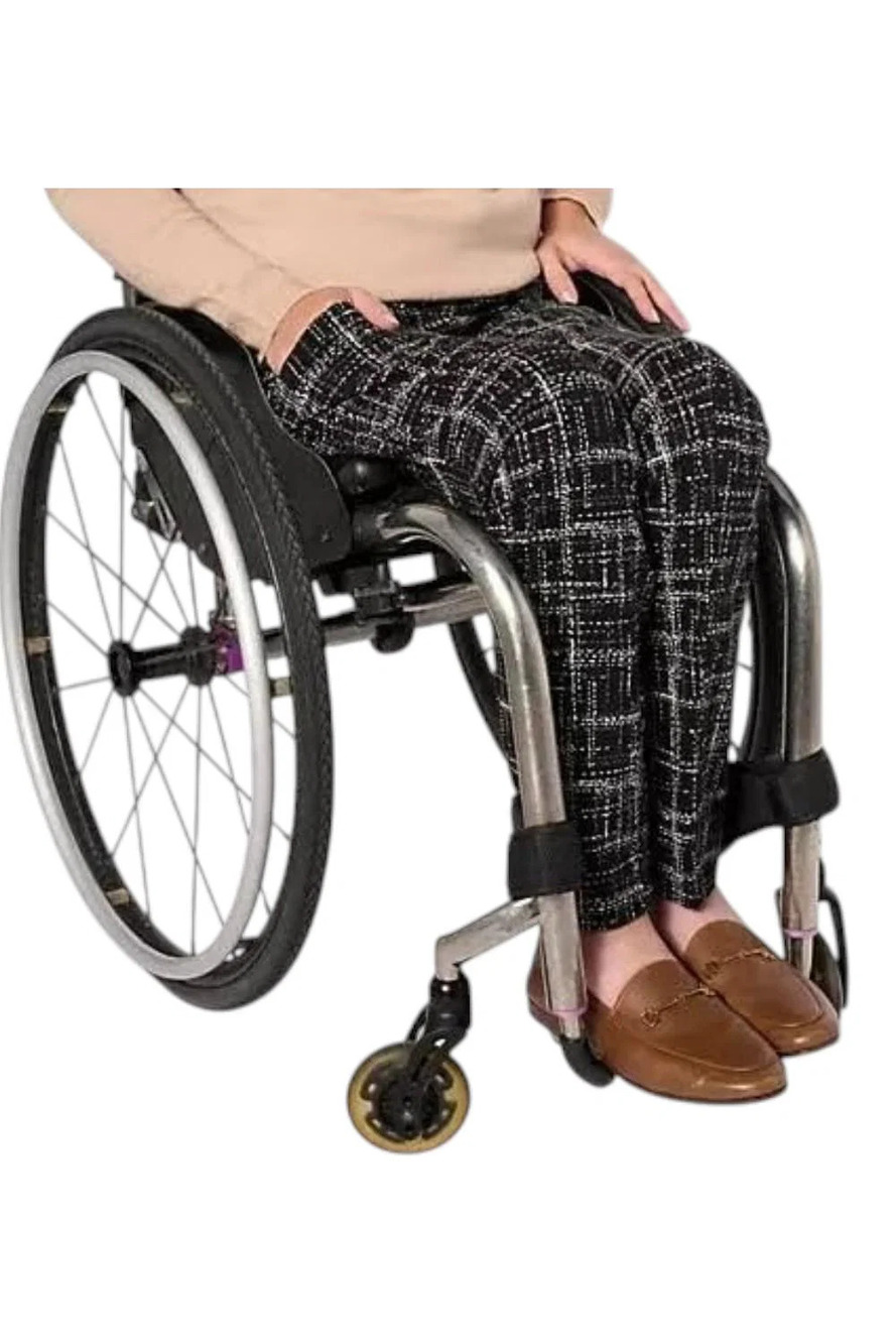 Denim & Co. Adaptive Women's Duo Stretch Pant Wheelchair Fit Blk - Regular